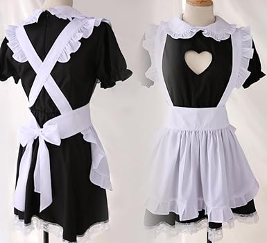 Amazon | [kitamurasyokai] ハート胸元がセクシーなメイド服